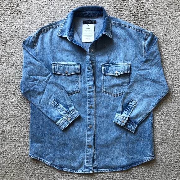 Nordstrom- MAVI 90s Style Denim Jacket.Organic Blue.NWT.. - Picture 1 of 2